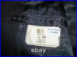 Vintage 1970's Vietnam NAM Era Navy Peacoat Overcoat Trench Jacket Men's Size 36