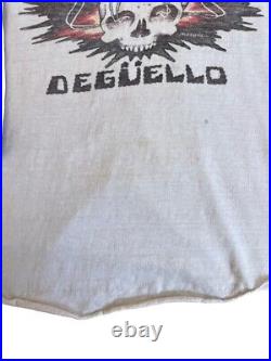 Vintage 1980 ZZ Top Deguello Expect No Quarters Tour Raglan T-Shirt Navy / White