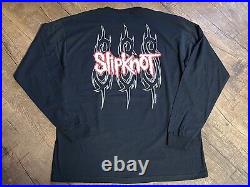 Vintage 1999 Blue Grape Slipknot Long Sleeve Shirt Band Concert T-Shirt Men's XL