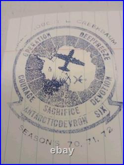 Vintage 3.5 US Navy Antartic Devron Six Rubber Stamp Season's 1970, 71, 72 Vintage 3.5 US Navy Antartic Devron Six Rubber Stamp Season's 1970, 71, 72