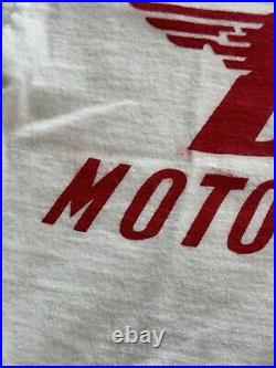 Vintage 40s BSA Motorcycles T Shirt Size Medium Biker Triumph Norton Harley 3D