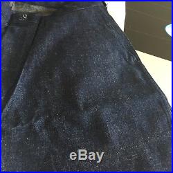 Vintage 40s US NAVY Denim Dungarees Pants Button Fly Stencil Jeans WWII Size 34