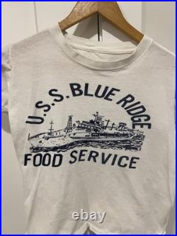 Vintage 60s U. S. S. Blue Ridge Food Service U. S. Navy T-Shirt
