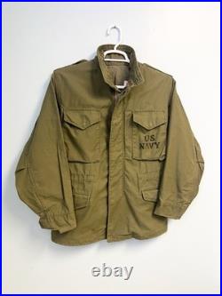 Vintage 60s US Navy USN Deck Jacket Stenciled Vietnam War Era Military