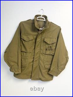 Vintage 60s US Navy USN Deck Jacket Stenciled Vietnam War Era Military