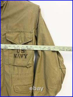Vintage 60s US Navy USN Deck Jacket Stenciled Vietnam War Era Military