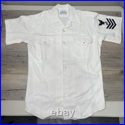 Vintage 70s 80s US Navy Sailor Uniform LOT Shirt Pants Blazer Jacket Perma Press
