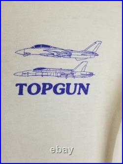 Vintage 90' Topgun United States Navy Fighter Weapons School White T-shirt XL