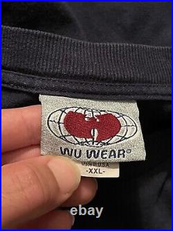 Vintage 90s 1993 Wu Tang Wu Navy 36 Chambers Shirt Wu Wear RZA GZA ODB XXL 2X