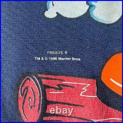 Vintage 90s 1996 Looney Tunes Tweety Bird T-Shirt Mens XL AOP Attitude Navy