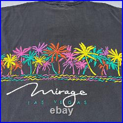 Vintage 90s CLOSING Mirage Las Vegas Palm Trees Black Shirt Mens XL MADE IN USA