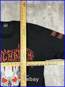 Vintage 90s Indignation Death Grindcore Heavy Metal Band T Shirt size L