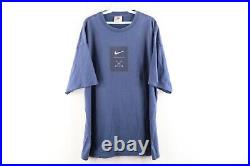 Vintage 90s Nike Golf Mens XL Center Swoosh Box Logo Faded T-Shirt Navy Blue USA