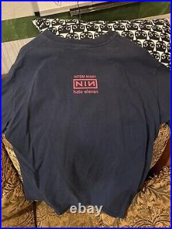 Vintage 90s Nine Inch Nails Navy Shirt Size XL The Perfect Drug Halo Eleven