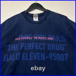 Vintage 90s Nine Inch Nails Navy T-shirt Size XL Perfect Drug Halo Eleven