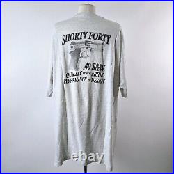 Vintage 90s Shorty Forty. 40 Smith & Wesson T-shirt XXL Licensed NOT A REPRINT