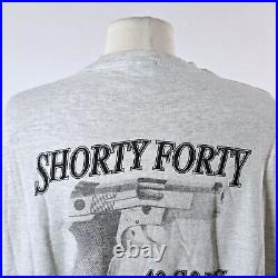 Vintage 90s Shorty Forty. 40 Smith & Wesson T-shirt XXL Licensed NOT A REPRINT