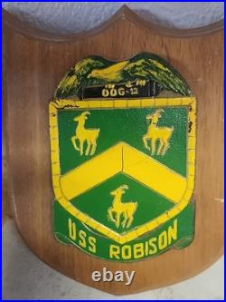 Vintage And Rare USS Robison Plaque US Navy