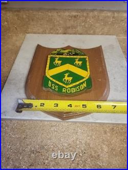 Vintage And Rare USS Robison Plaque US Navy