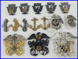 Vintage Antique Military US Marine Corps Navy Anchor Pins United states Eagle