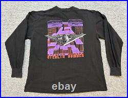 Vintage B-2 Stealth Bomber Shirt Mens Extra Large Black Crew Neck 1992 Adult