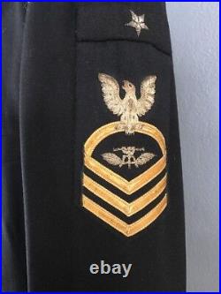 Vintage BLACK with Gold Aviation Fire Control Technician Two Pieces Plus Tie