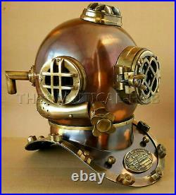 Vintage Boston Diving Divers Helmet US Navy Mark V Deep Antique Marine Helmet