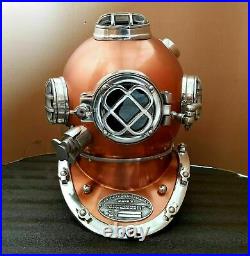 Vintage Boston Morse Diving Helmet Brass Antique Scuba Divers Navy Mark Divers