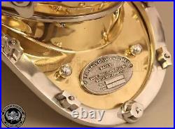 Vintage Brass & Aluminium Royal US Navy Mark V Divers Helmet Marine Deep Sea