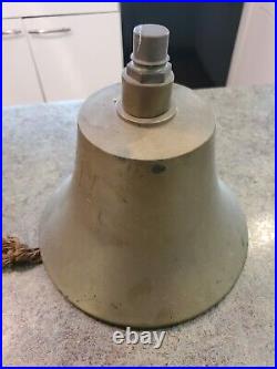 Vintage Brass USN US Military Navy Large Wall Mount Bell 9.25
