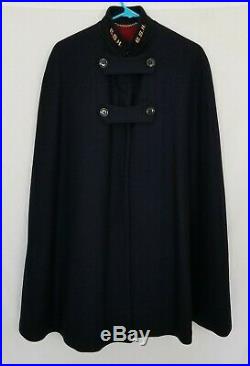 Vintage Brucks Nurses Apparel WW2 Era Cape Coat Uniform Navy Blue Wool WWII