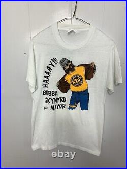 Vintage Bubba Skynyrd For Mayor Nashville KDF 103.3 T Shirt Size Large USA Made