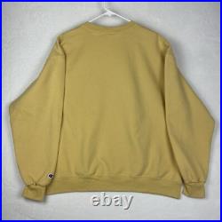 Vintage Champion USN United States Navy Sweater Mens XXL 2XL Yellow Sweatshirt