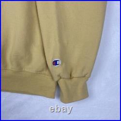 Vintage Champion USN United States Navy Sweater Mens XXL 2XL Yellow Sweatshirt