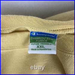 Vintage Champion USN United States Navy Sweater Mens XXL 2XL Yellow Sweatshirt