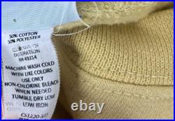 Vintage Champion USN United States Navy Sweater Mens XXL 2XL Yellow Sweatshirt