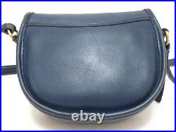 Vintage Coach Watson Shoulder/ Crossbody Navy Blue Leather Bag #9981 Made in USA