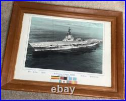 Vintage Commemorative Display USS Essex (CVA-9) & Sailor Harold Paul Stimson