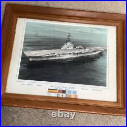 Vintage Commemorative Display USS Essex (CVA-9) & Sailor Harold Paul Stimson