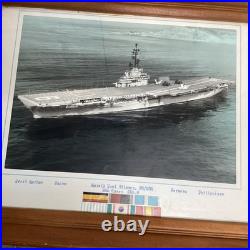 Vintage Commemorative Display USS Essex (CVA-9) & Sailor Harold Paul Stimson