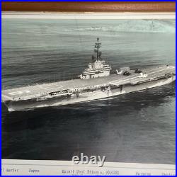 Vintage Commemorative Display USS Essex (CVA-9) & Sailor Harold Paul Stimson