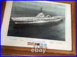 Vintage Commemorative Display USS Essex (CVA-9) & Sailor Harold Paul Stimson