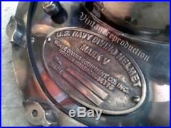 Vintage Copper Antique Mark V Collectibles 18 Inch U. S Navy Diving Divers Helmet