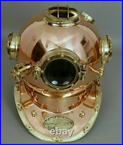Vintage Copper Antique Morse Scuba Divers Diving Helmet Navy Mark Deep Marine