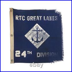 Vintage Cotton US Navy Recruit Division Flag Nautical Signal Old RTC Great Lakes