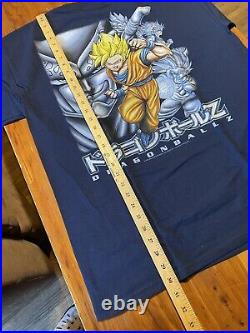 Vintage Deadstock Dragon Ball Z Goku Anime Shirt Mens Size XL Navy Blue 1999