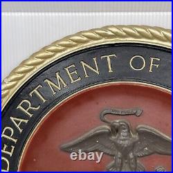 Vintage Department Of The Navy United States Marine Corps Medallion Wall Plaque