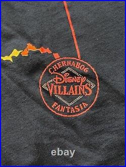 Vintage Disney T-Shirt Chernabog Disney Villains Navy Blue 2XL Fantasia