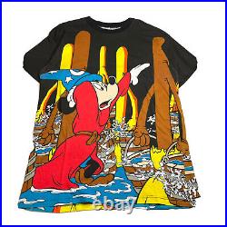 Vintage Disney Wear Fantasia T-shirt Mickey All Over Print Big Graphic XL