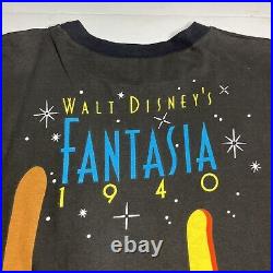 Vintage Disney Wear Fantasia T-shirt Mickey All Over Print Big Graphic XL